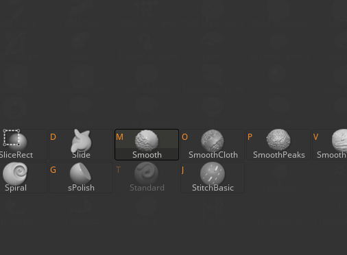 brush palette zbrush