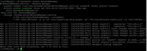 CentOS NetworkManager output 3