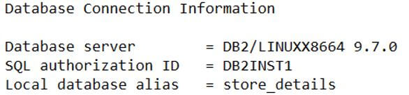 Database Connection Information