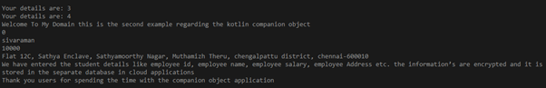 Kotlin companion object output 2