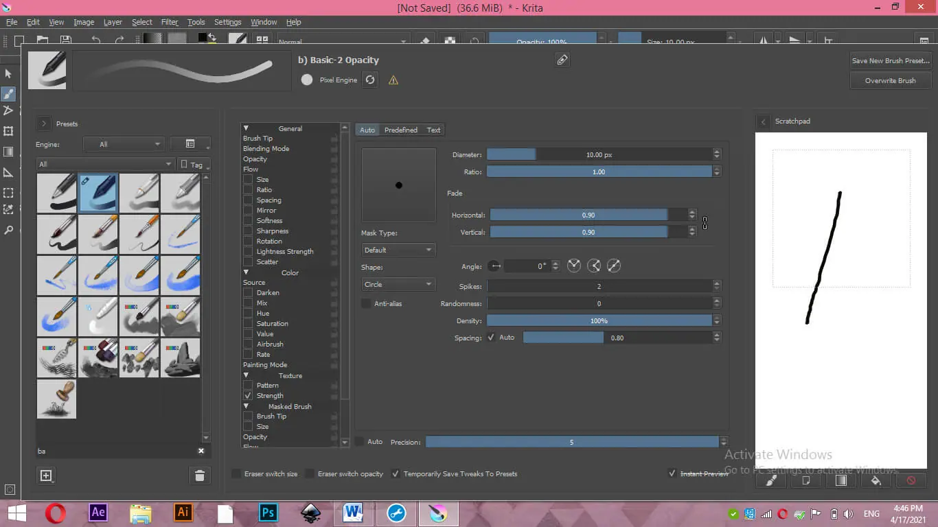 Krita Stabilizer Output 17