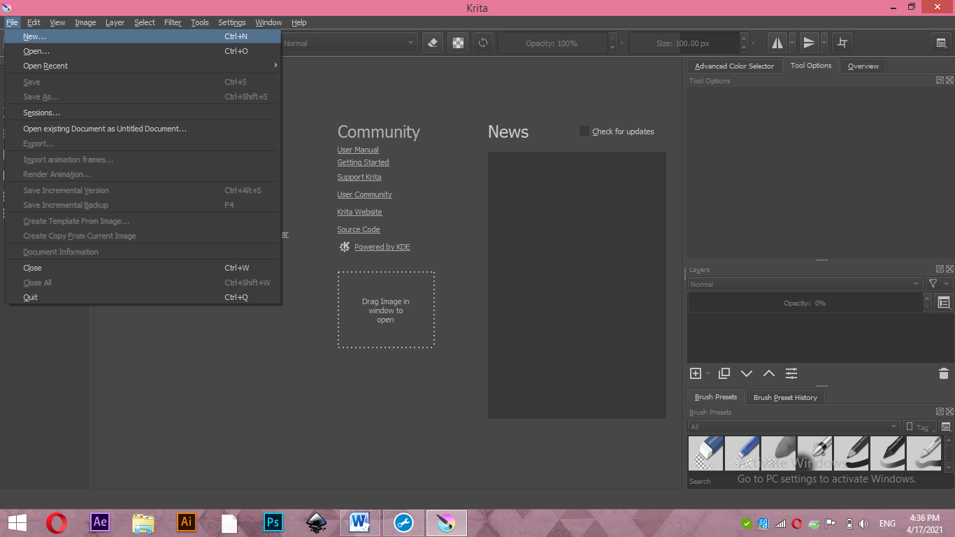 Krita Stabilizer Output 2