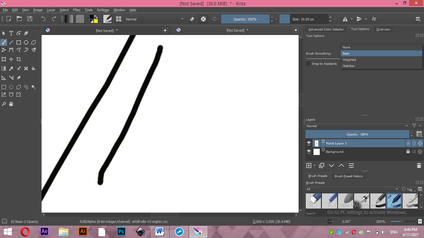 krita pen stabilizer