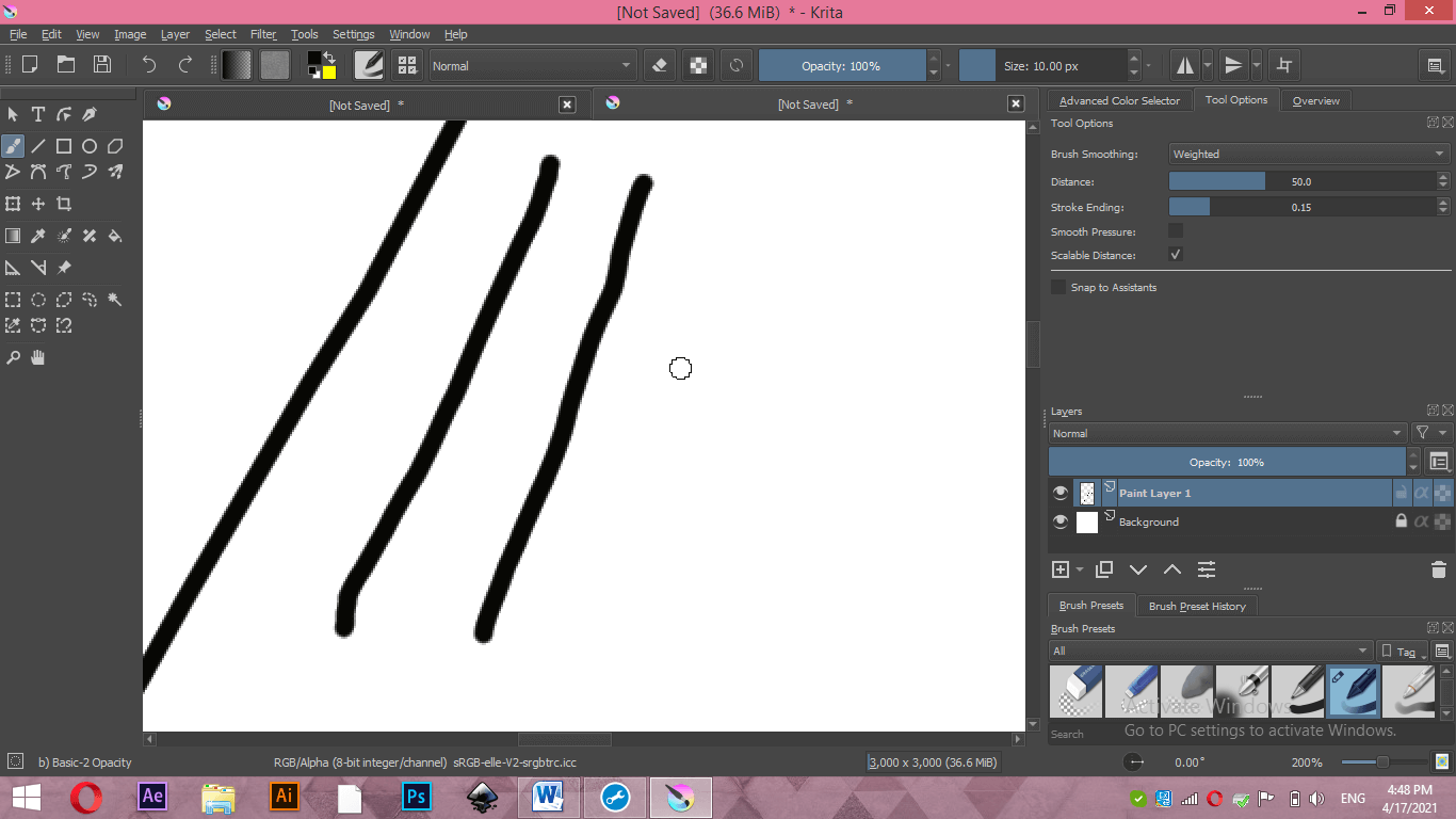 4 methods to draw smooth lines or curves in Krita - Tutorials - Krita  Artists