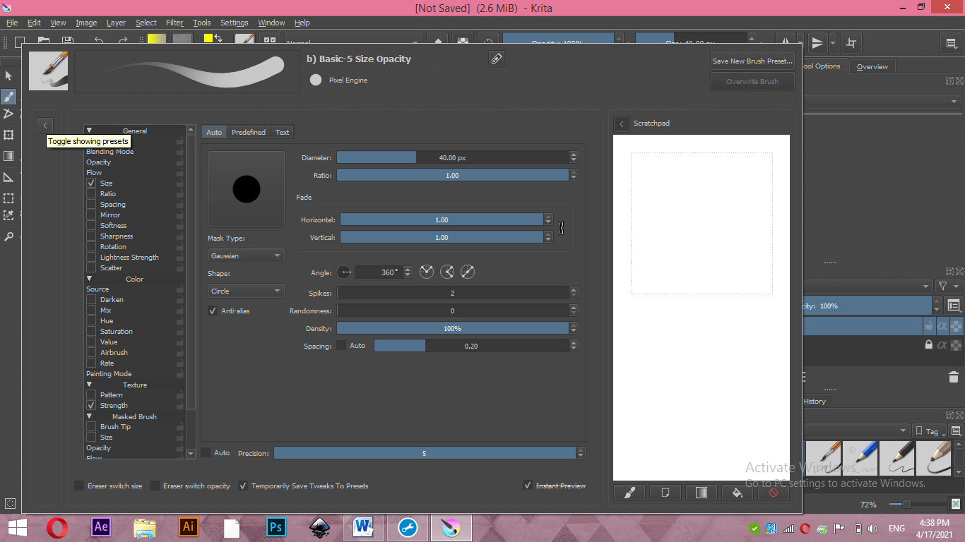 krita smoothing