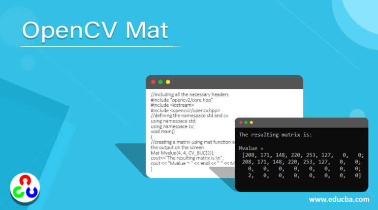 Opencv Mat Working Of Mat Function In Opencv Examples