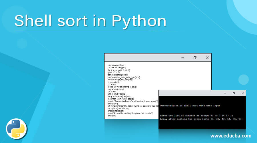 Shell sort in Python
