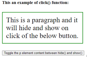 jQuery click toggle | Working and Examples of jQuery click toggle