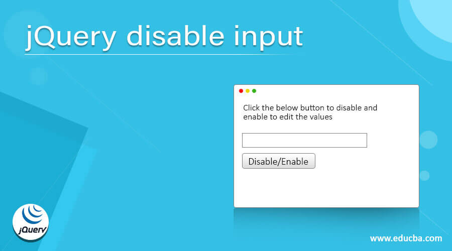 jQuery disable input