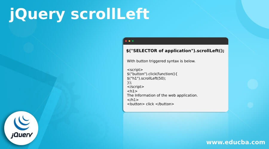 jQuery scrollLeft | How scrollLeft Method Works in jQuery | Examples