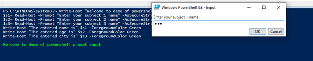 powershell prompt for input file path