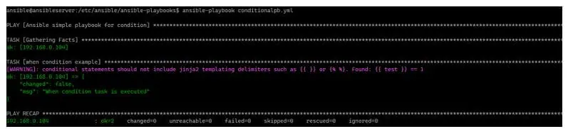 Ansible When 1