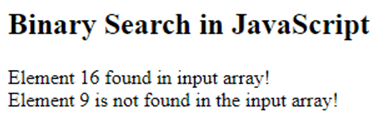 Binary Search JavaScript-1.1