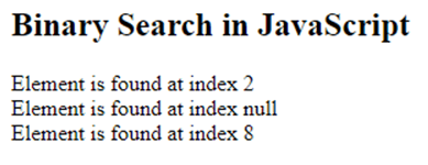 Binary Search JavaScript-1.2