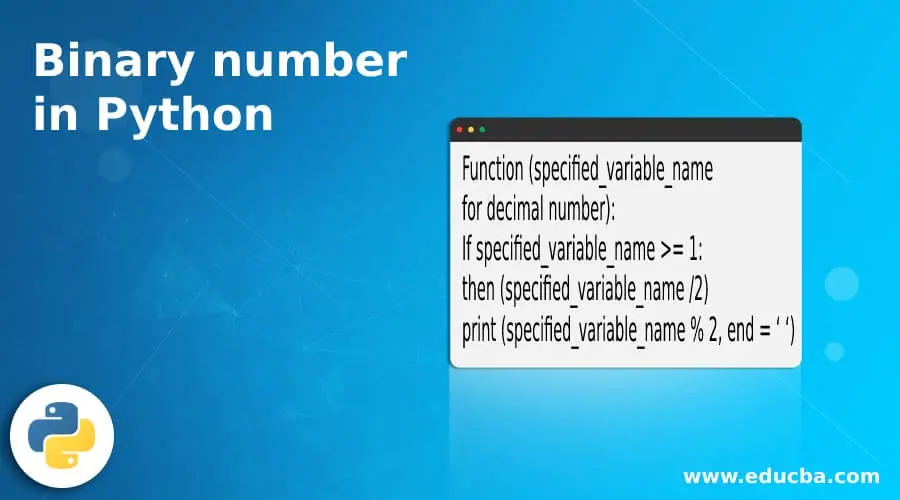 Binary number in Python