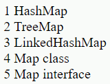 Java collection map output 2