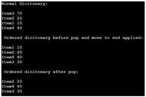 OrderedDict in Python | Functions in OrderedDict with Example