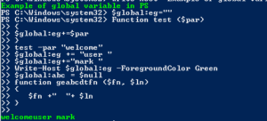 PowerShell Global variable | how to define a global variable?