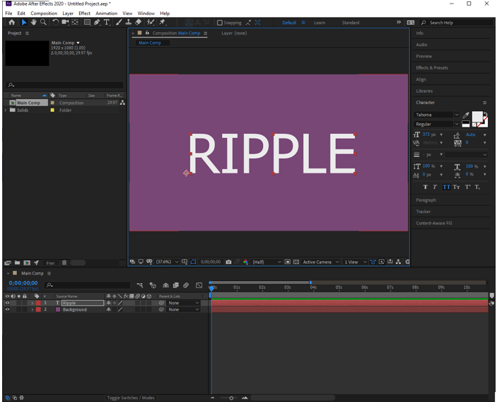 Ripple Effect in After Effects  How to create ripple effect in