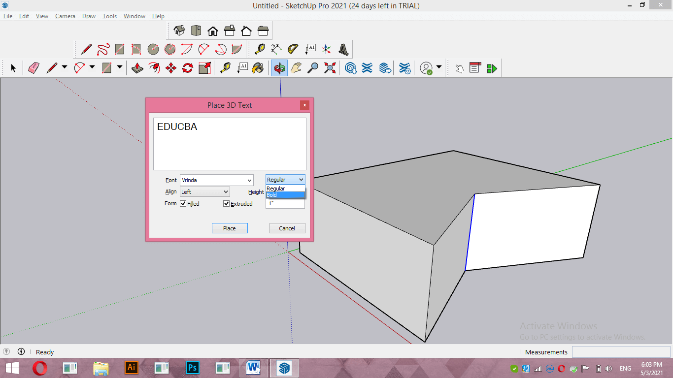 SketchUp 3D text Output 10