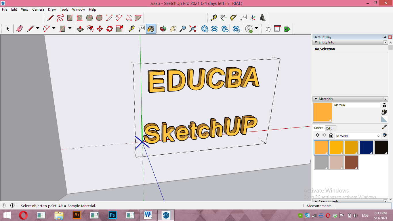 SketchUp 3D text Output 26