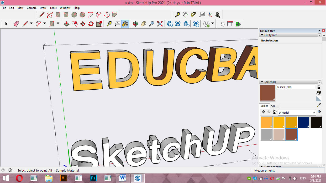 SketchUp 3D text Output 27