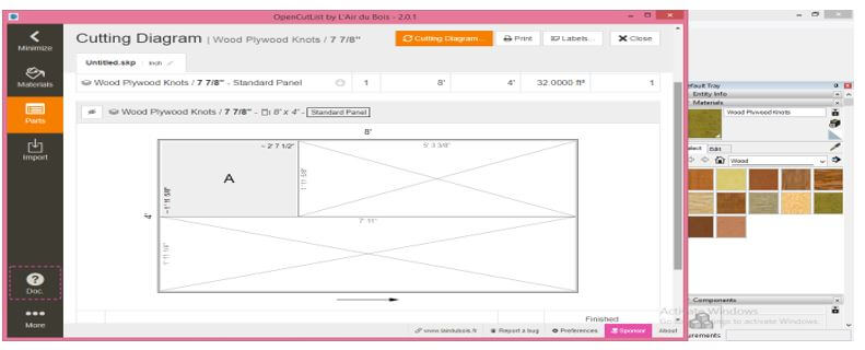 check details of this cutting layout