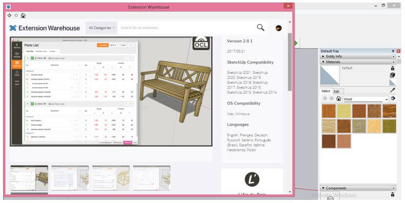 SketchUp CutList 7