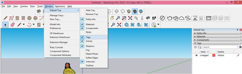 SketchUp Layers How To Use Layers Tags In SketchUp   SketchUp Layers Output 2 