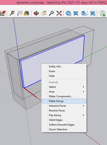 SketchUp dynamic components output 15.2