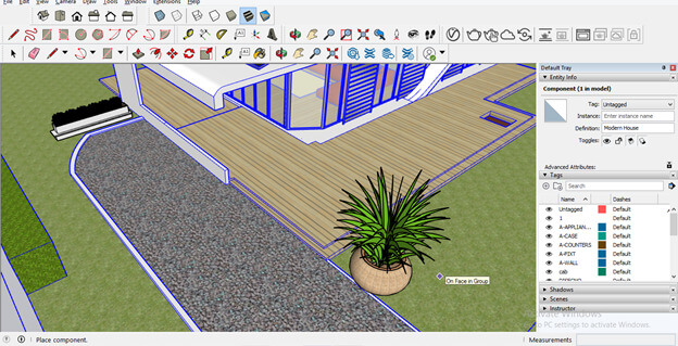 SketchUp landscape design output 10