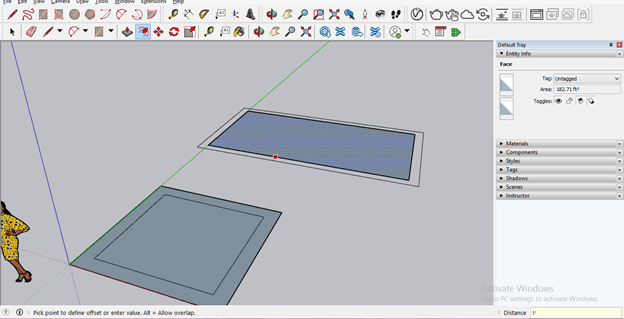 SketchUp offset output 10