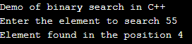 binary search in C++ 1