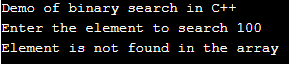 binary search in C++ 2