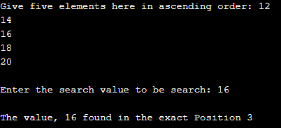 binary search in c 3