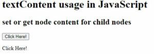 textContent in JavaScript | Examples of textContent in JavaScript