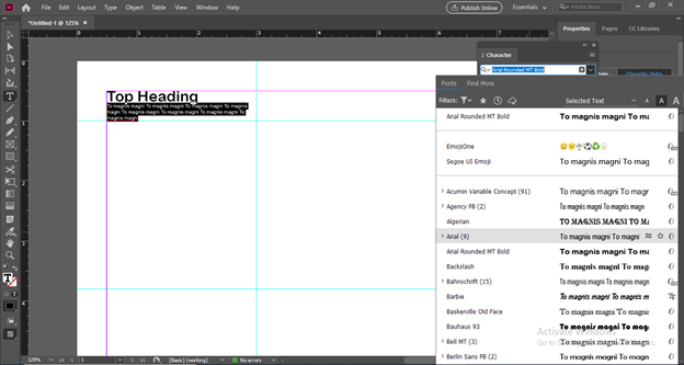Adobe Indesign uses output 11