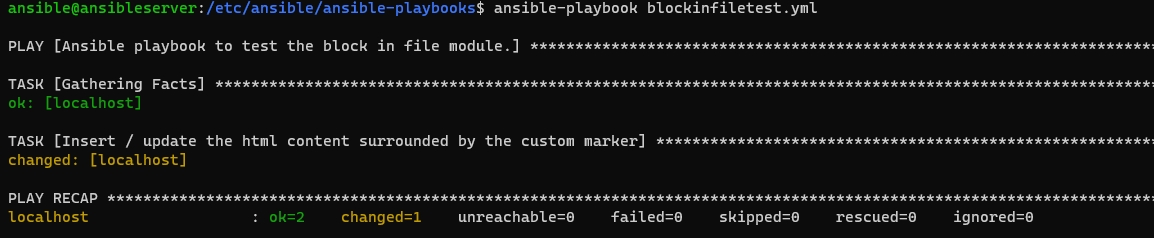 Ansible blockinfile Example 2-2