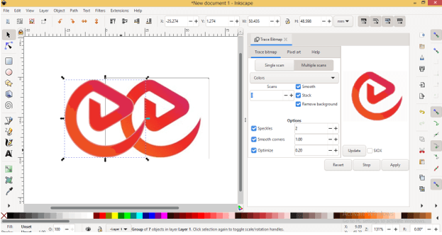 Inkscape PNG to SVG 14
