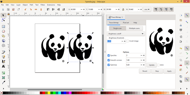 convert pixel image to vector inkscape