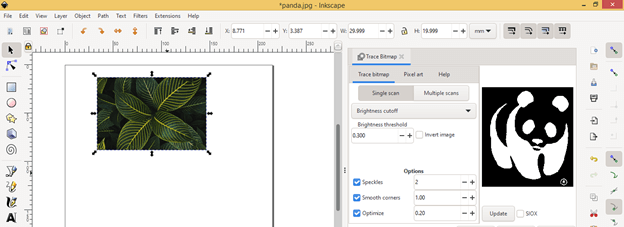 turn image into vector using inkscape