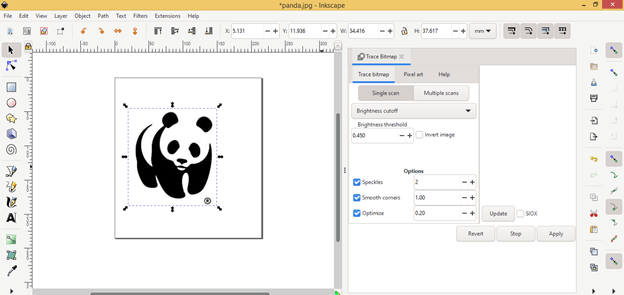 Inkscape image to vector output 6
