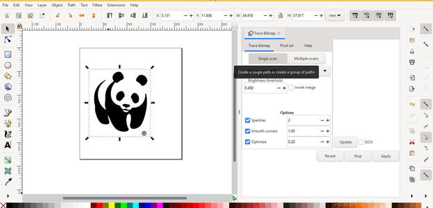 inkscape create vector from image