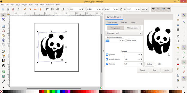 Inkscape image to vector output 9