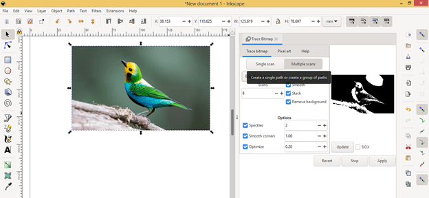 Inkscape remove background output 12