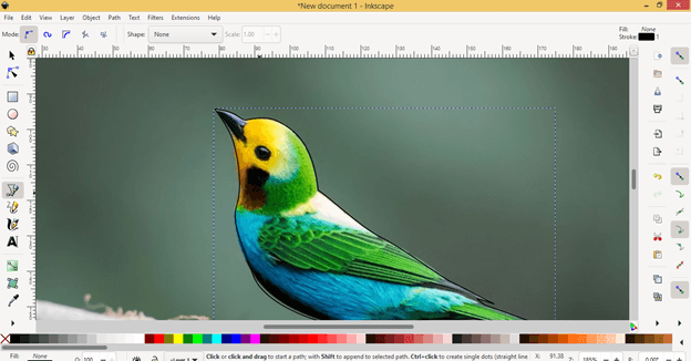 how to remove background in inkscape