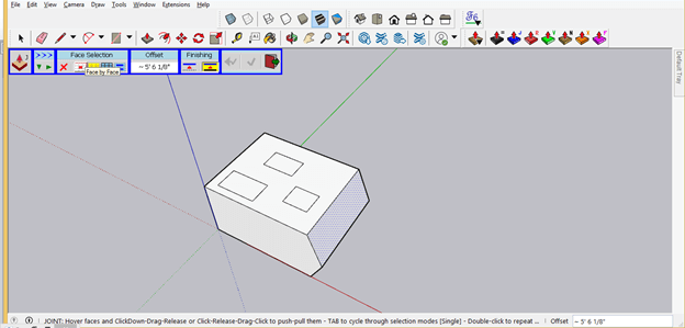 SketchUp joint push pull output 17