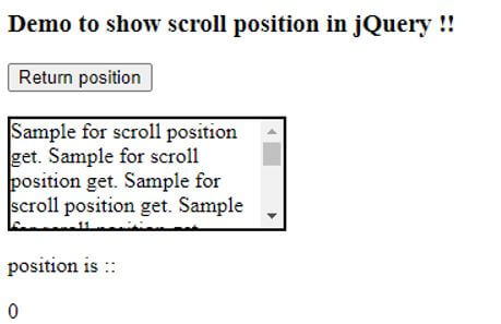 jQuery Scroll Position 1