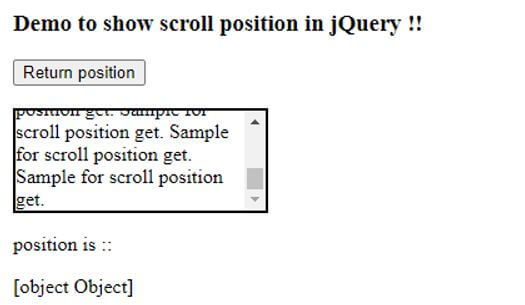 jQuery Scroll Position 2
