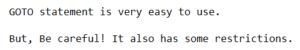 PL/SQL GOTO | Working of GOTO statement with Two Steps